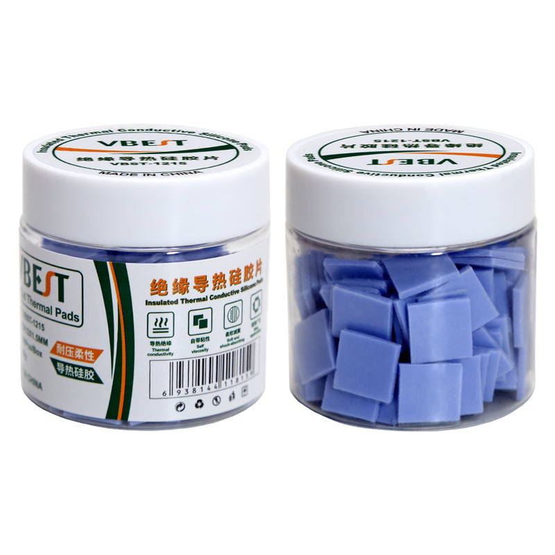 VBEST VBST-1215 Insulated Thermal Conductive Silicone Pads for Electronic Chips IC Motherboard Repair VBEST VBST-1215 Insulated Thermal Conductive Silicone Pads for Electronic Chips IC Motherboard Repair